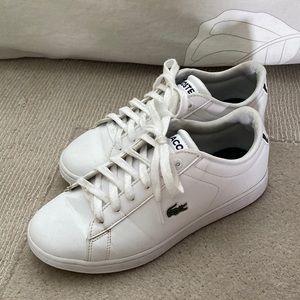 Great condition white leather Lacoste tennis shoes